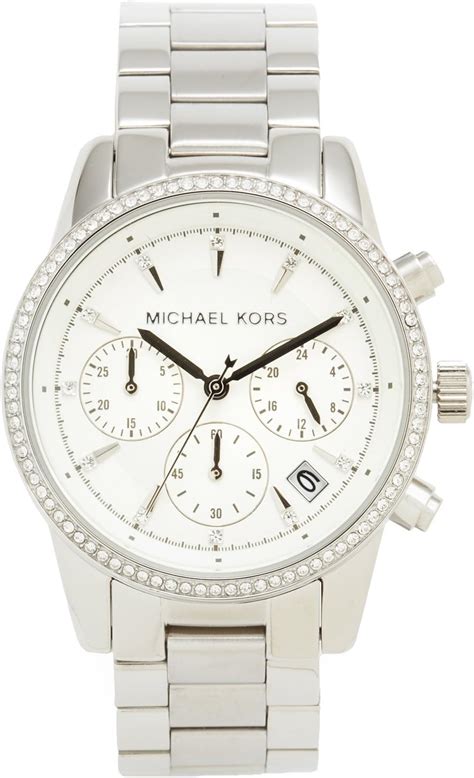 michael kors uhr damen mk6428|Amazon.com: Michael Kors Ritz Chronograph Silver .